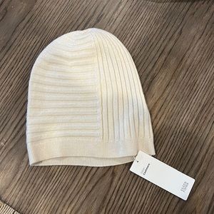 Eileen Fisher Cream Cashmere Hat